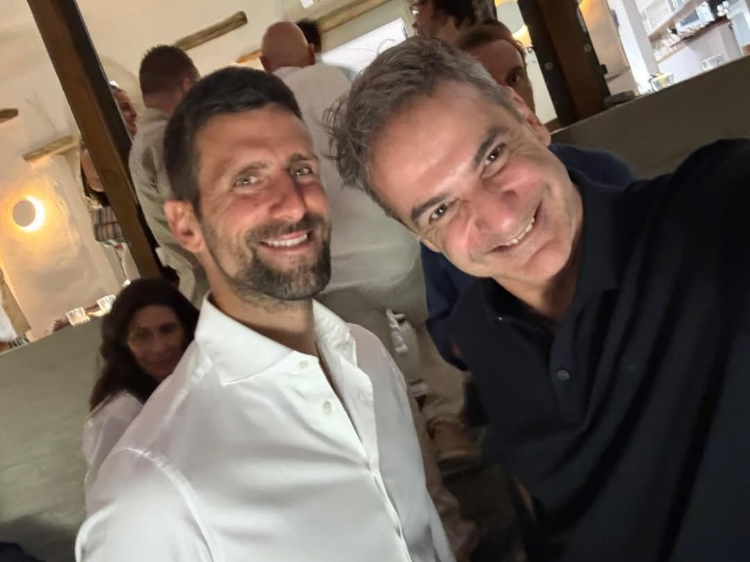 Η selfie του Κυριάκου Μητσοτάκη με τον Νόβακ Τζόκοβιτς