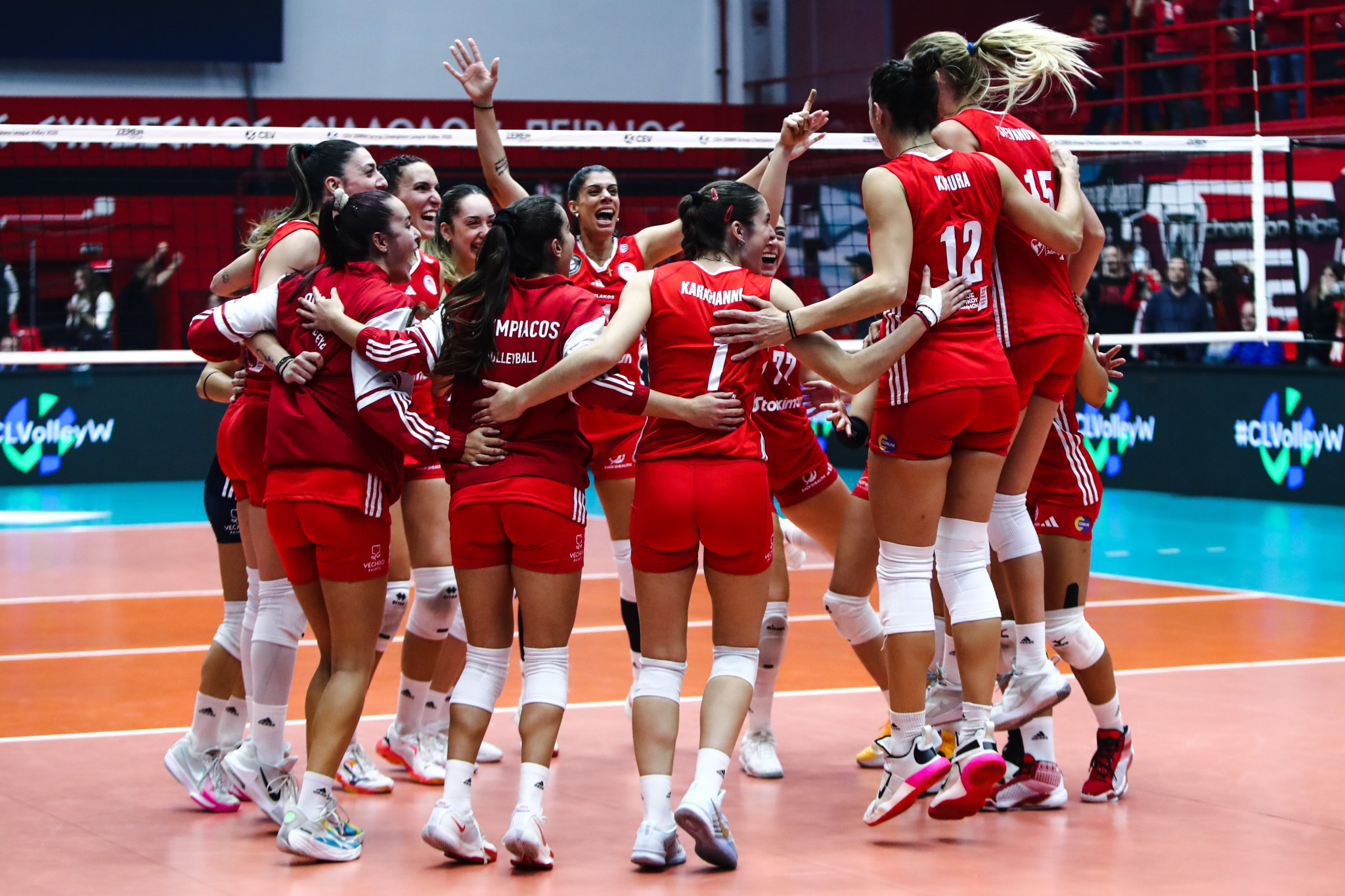 Ιστορική νίκη για τον Ολυμπιακό στους ομίλους του CEV Champions League Γυναικών!