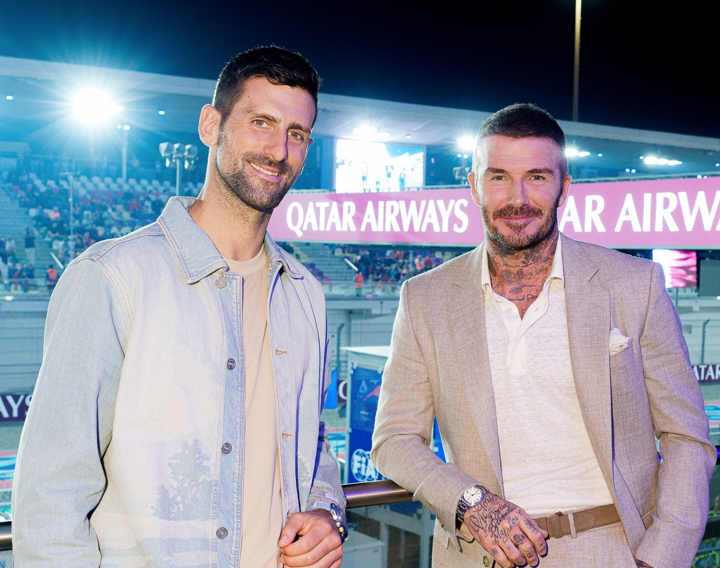 Συνάντηση Μπέκαμ και Τζόκοβιτς στο Grand Prix του Κατάρ (photos)