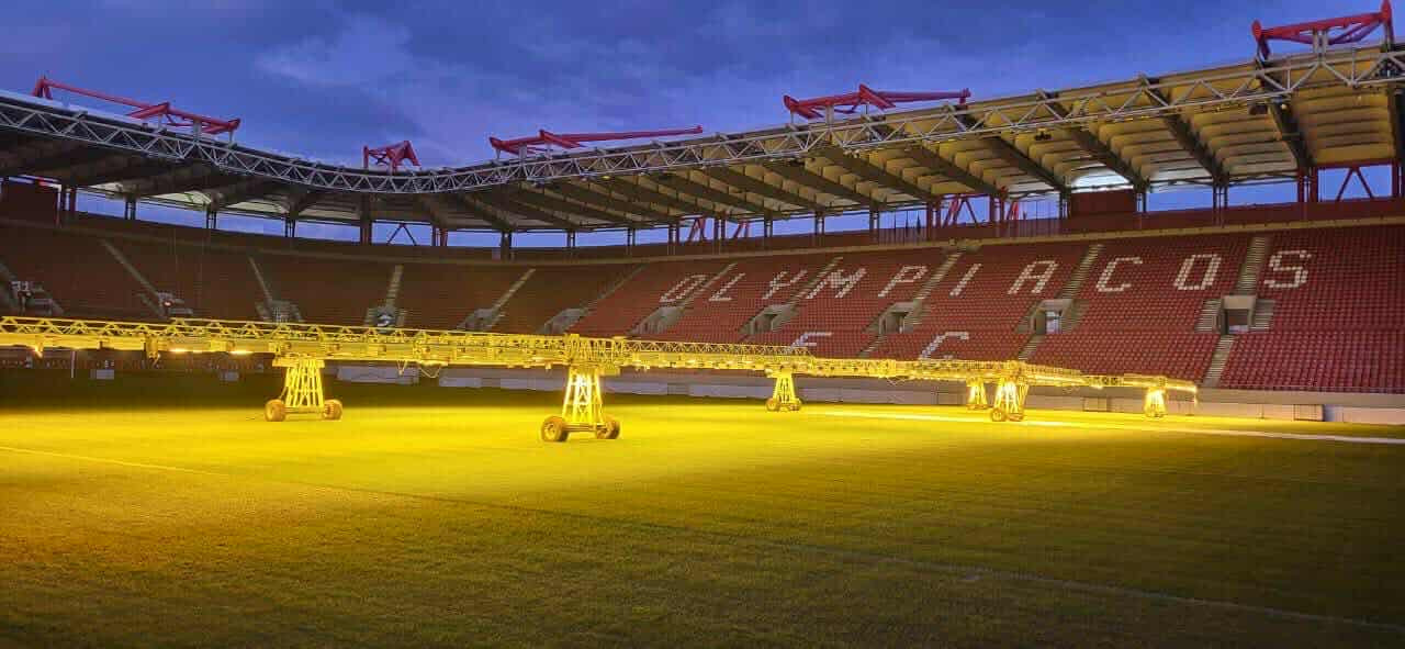 Η καινοτομία του Ολυμπιακού για να διασφαλίσει τη βέλτιστη φροντίδα του χλοοτάπητα στο Καραϊσκάκης