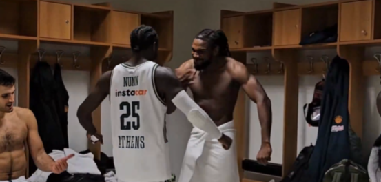 Αποθέωση για Ναν στα αποδυτήρια του Παναθηναϊκού μετά τη νίκη επί της Φενέρμπαχτσε (video)