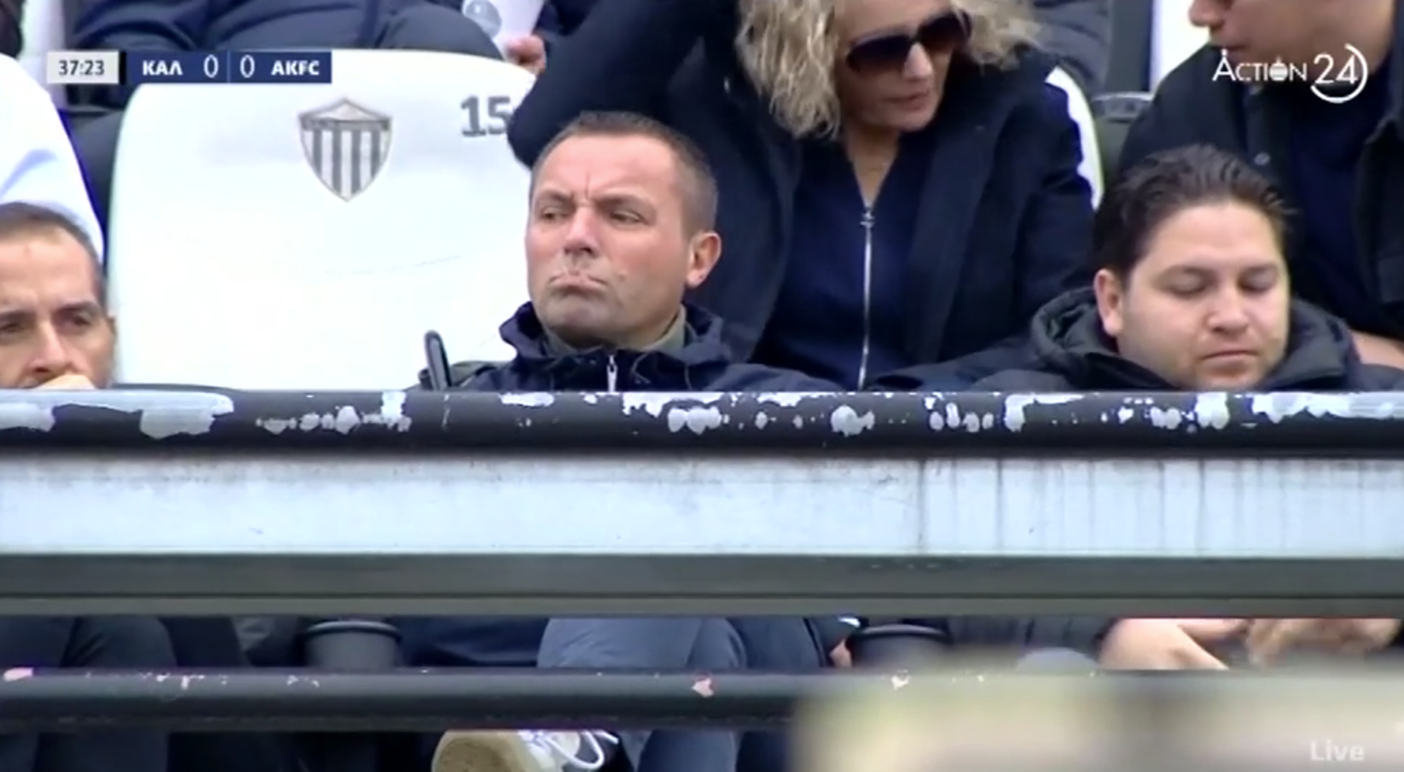 Ο Λανουά στις κερκίδες παρακολουθεί το Καλαμάτα - Athens Kallithea (video)
