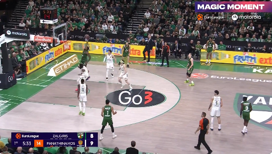 Ο Ράιτ «άδειασε» την άμυνα και... πέταξε στο καλάθι του Παναθηναϊκού (video)