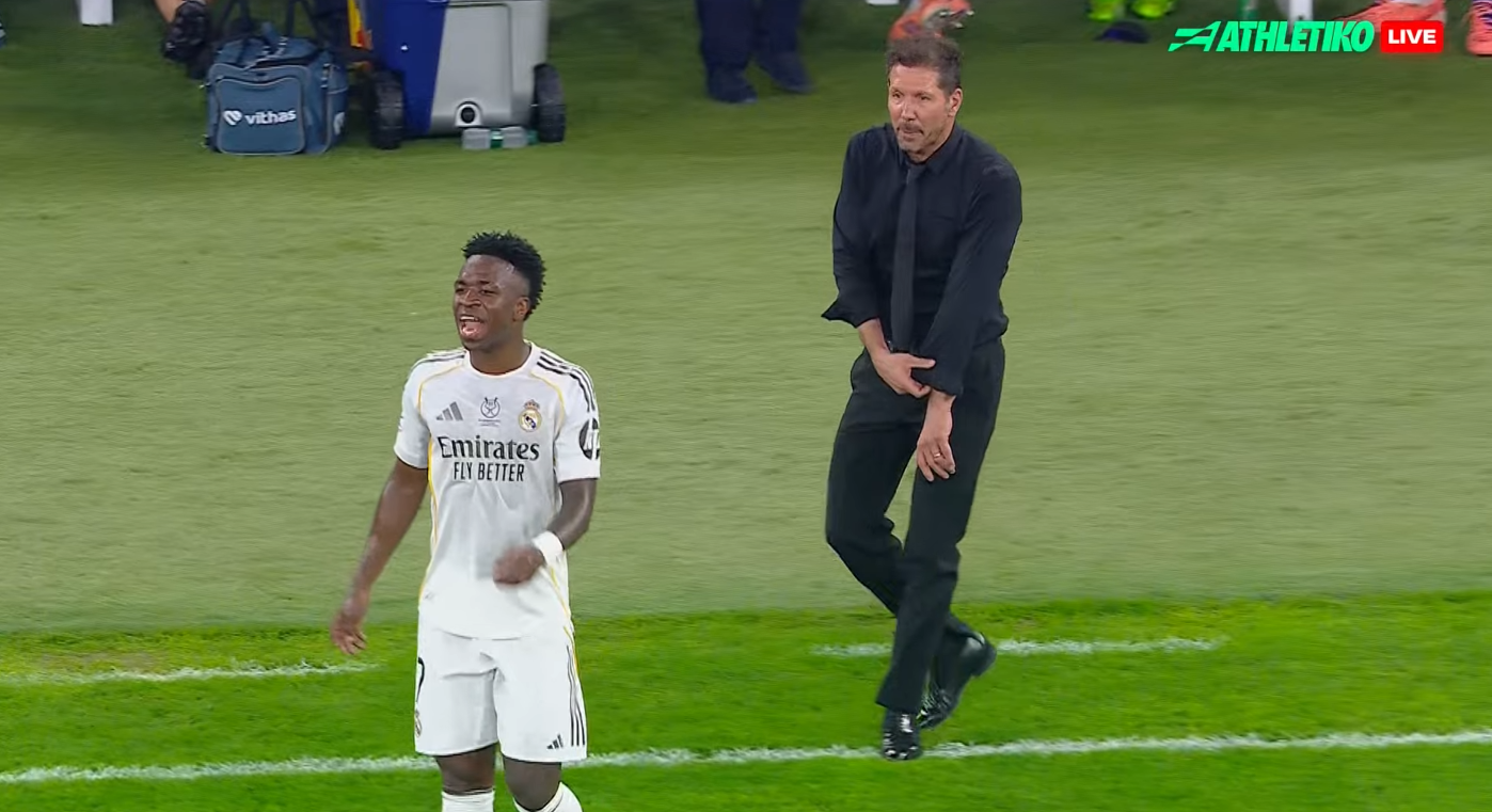 Το… beef Σιμεόνε με Βινίσιους σε ένα απολαυστικό στιγμιότυπο (video)