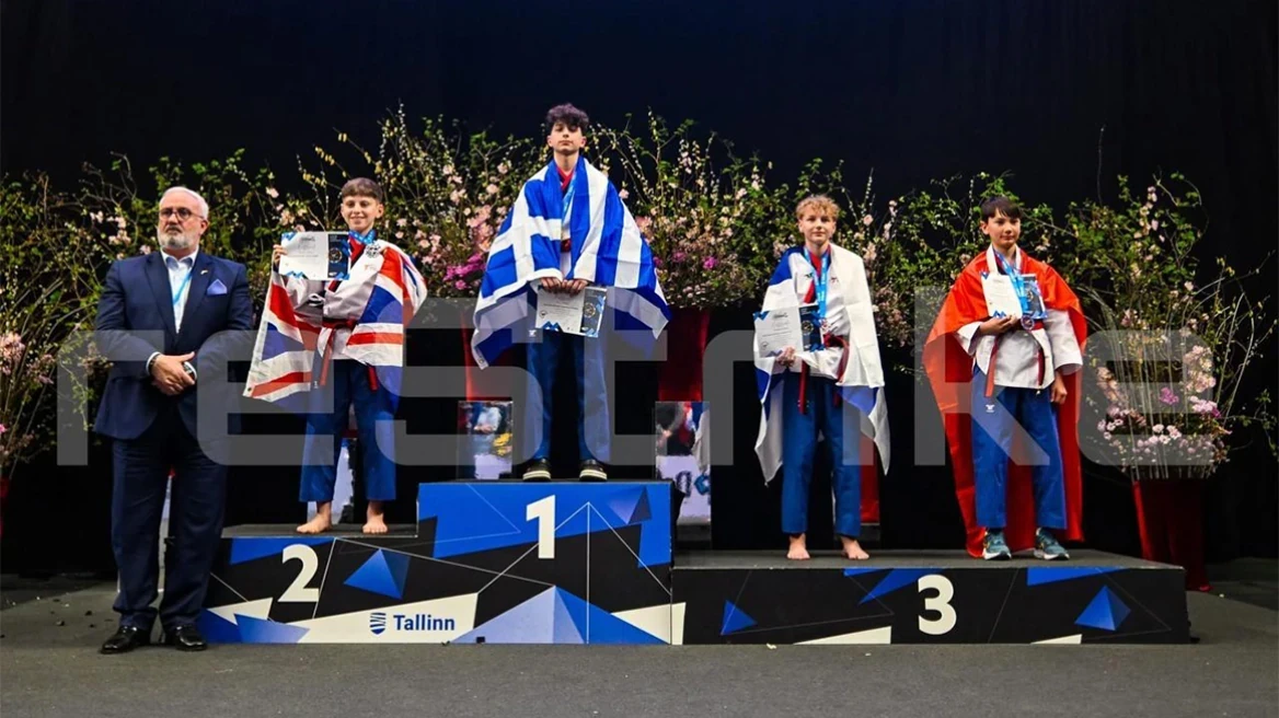 Ο 13χρονος Καρακατσάνης έφερε στην Ελλάδα το πρώτο χρυσό μετάλλιο στο Poomsae Taekwondo