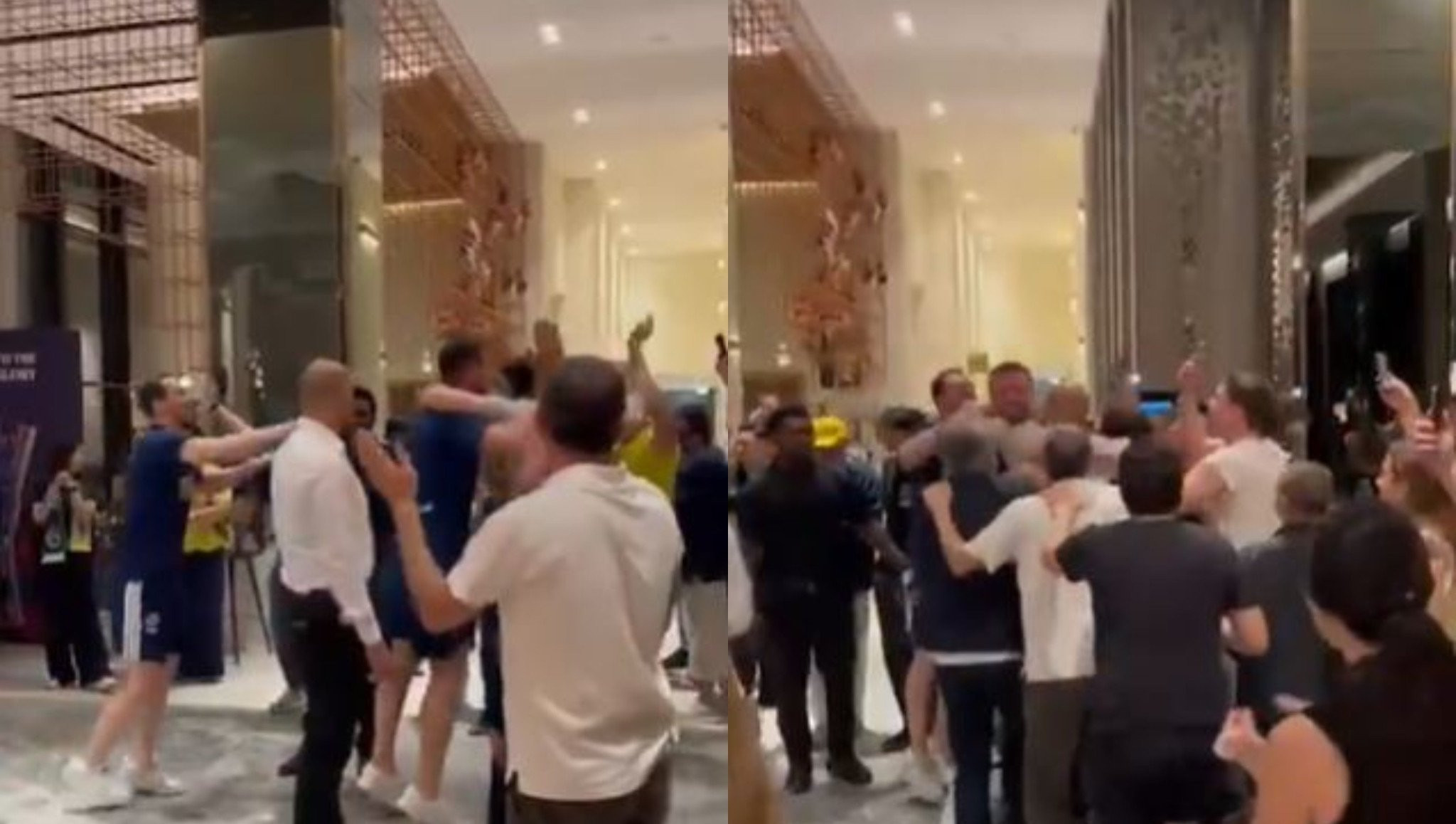 Αποθέωση για τους παίκτες της Φενέρ στο ξενοδοχείο (video)