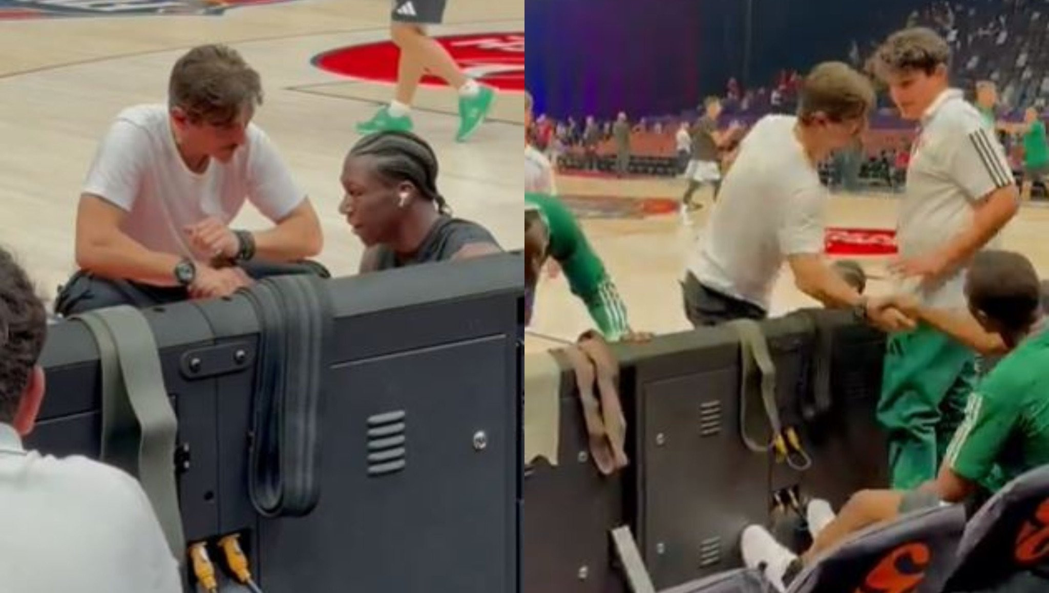 Ο Γιαννακόπουλος χαιρέτησε όλους τους παίκτες του Παναθηναϊκού στην προθέρμανση (video)