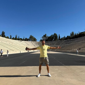 Στο Παναθηναϊκό Στάδιο ο Τζόκοβιτς: «Δοκίμασα το backhand μου στο πιο ιστορικό στάδιο στον κόσμο» (photo)