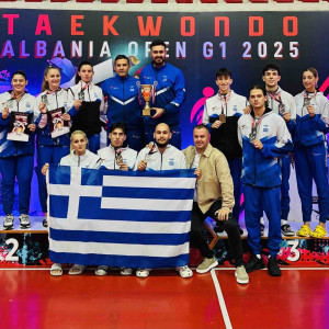 Εννέα μετάλλια για το ελληνικό ταεκβοντό στην Αλβανία, σε ρυθμούς Παγκοσμίου η Εθνική