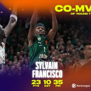 Ο Τσίμα Μονέκε και ο Σιλβέν Φρανσίσκο πολυτιμότεροι της έβδομης αγωνιστικής της EuroLeague