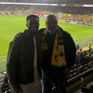 Ο Λιβάι Γκαρσία στη σουίτα του Μάριου Ηλιόπουλου στην OPAP Arena