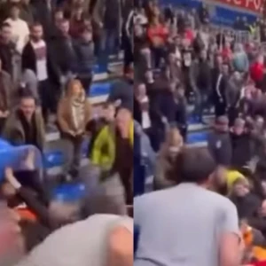 Οπαδοί του Ερυθρού Αστέρα πέταξαν αντικείμενα προς τους διαιτητές του ματς με τη Βαλένθια