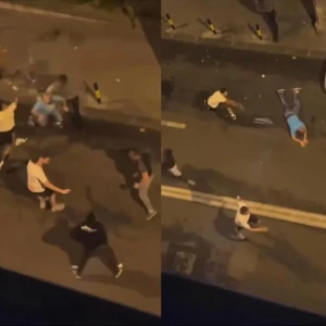 Ετσι άρχισε ο βίαιος καυγάς με τους παίκτες της Παρτίζαν έξω από κλαμπ: «Προσέβαλαν τα κορίτσια» (video)