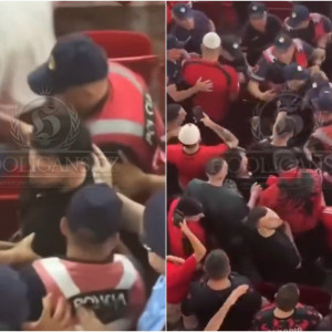 Αλβανοί οπαδοί συνελήφθησαν για προκλητικά σύμβολα κατά της Σερβίας στις εξέδρες (video)