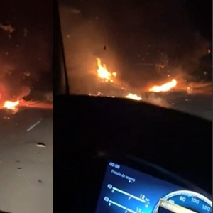 Οι ανατριχιαστικές εικόνες που κατέγραψε οδηγός, δευτερόλεπτα μετά το μοιραίο τροχαίο του Ντιόγκο Ζότα (video)